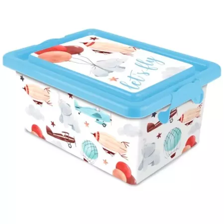 Tradineur ? Caja de almacenamiento ? Diseño Lets Fly ? Capacidad de 13 Litros ? Fabricado en España - Contenedor para almacenar Tradineur ? Caja de almacenamiento ? Diseño Lets Fly ? Capacidad de 13 Litros ? Fabricado en España - Contenedor para almacenar
