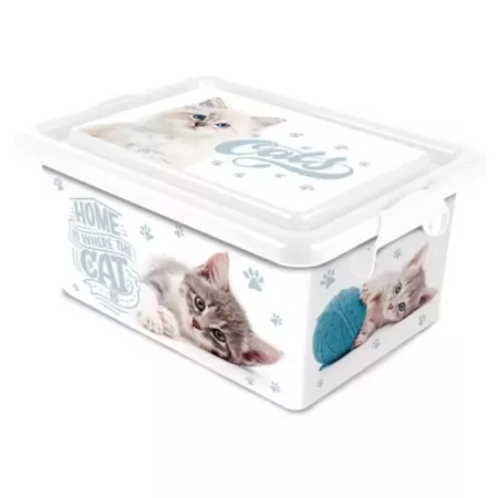 Tradineur ? Caja de almacenamiento ? Diseño Gatos ? Capacidad de 13 Litros ? Fabricado en España - Contenedor para almacenar jug Tradineur ? Caja de almacenamiento ? Diseño Gatos ? Capacidad de 13 Litros ? Fabricado en España - Contenedor para almacenar jug
