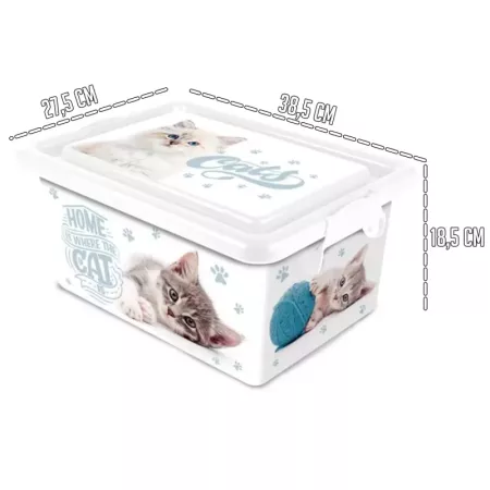 Tradineur ? Caja de almacenamiento ? Diseño Gatos ? Capacidad de 13 Litros ? Fabricado en España - Contenedor para almacenar jug Tradineur ? Caja de almacenamiento ? Diseño Gatos ? Capacidad de 13 Litros ? Fabricado en España - Contenedor para almacenar jug