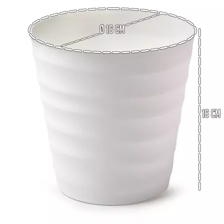 Maceta Redonda Desert Ø16 cm Blanco Roto para Jardín
