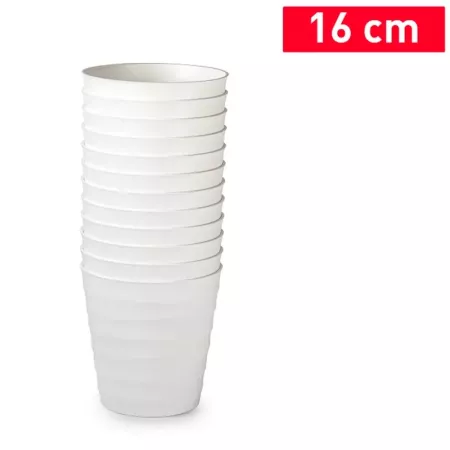 Maceta Redonda Desert Ø16 cm Blanco Roto para Jardín