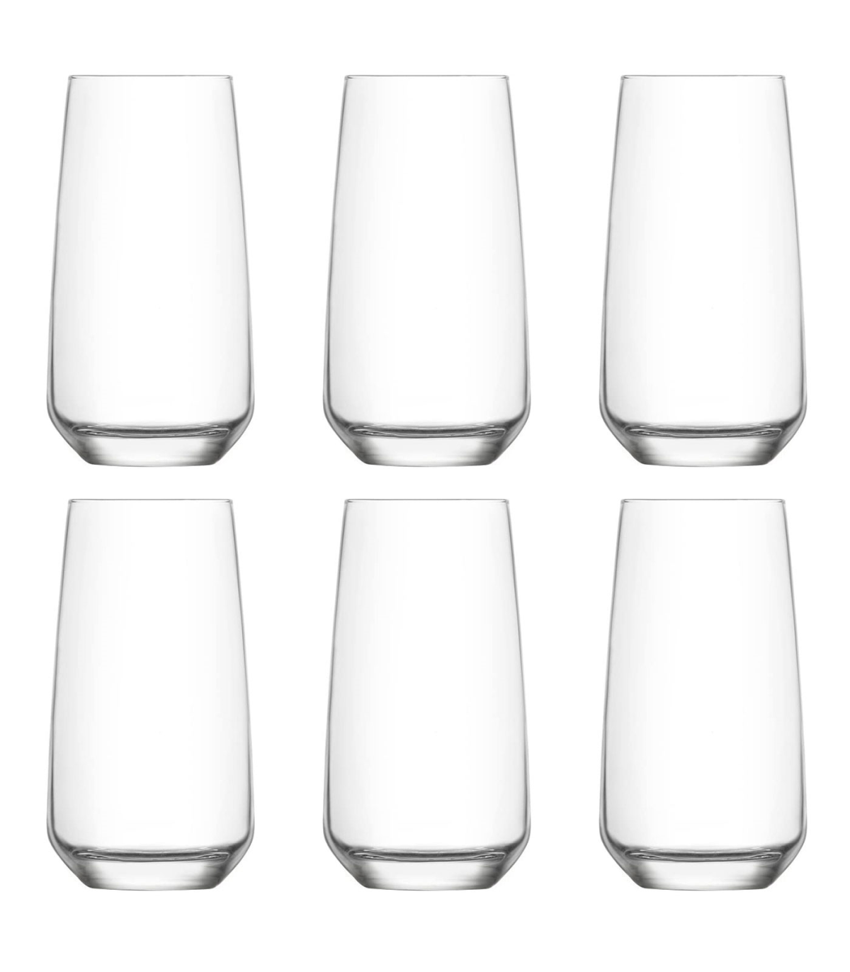 Tradineur - Set de 12 vasos de cristal modelo Ruta, vasos clásicos para agua,  bebidas, resistentes, aptos para lavavajillas (36