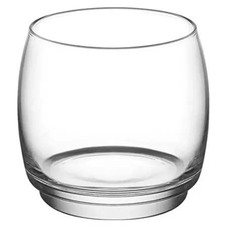 Tradineur - Set de 6 vasos de cristal con base gruesa, modelo Lune, resistentes, aptos para lavavajillas, servir whisky, licores
